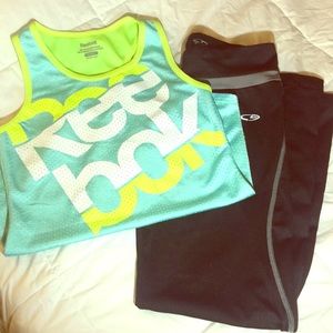 Two piece athletic wear girls
